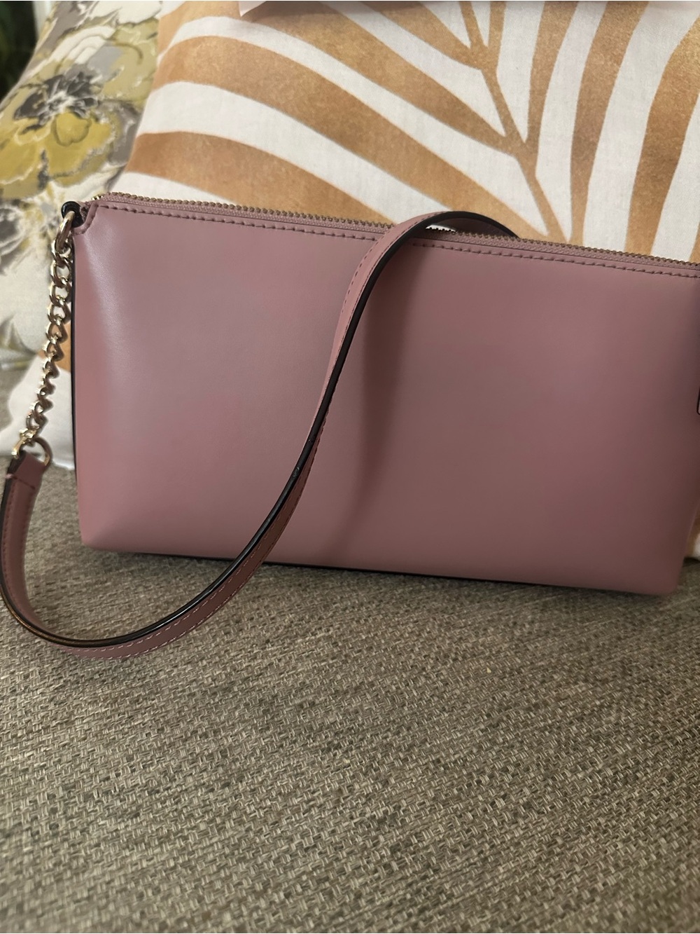 kate spade Sawyer Street Declan | Dusty Peony Leather Crossbody - Chain Strap - Picture 16 of 16